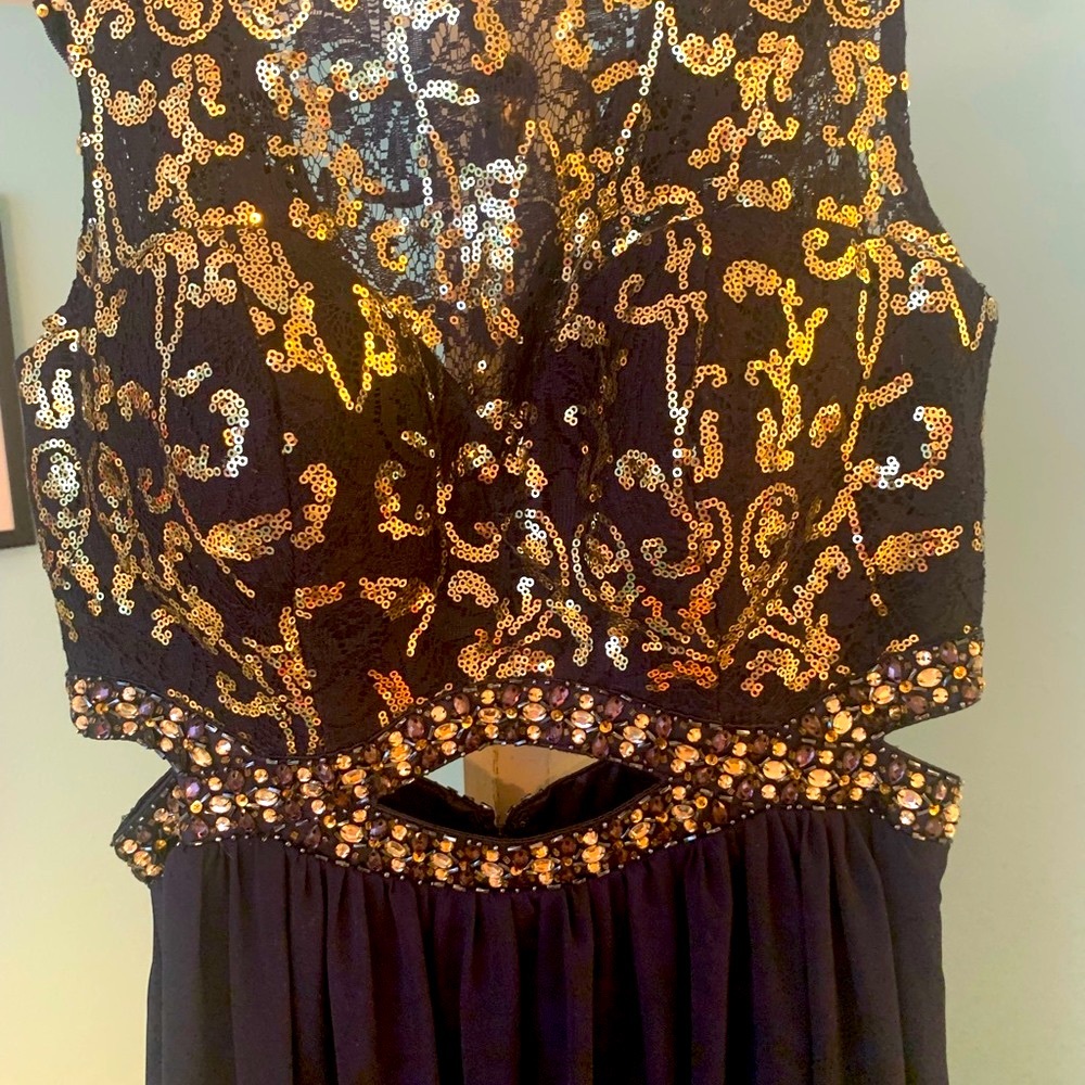 Navy Prom Dress Full Length